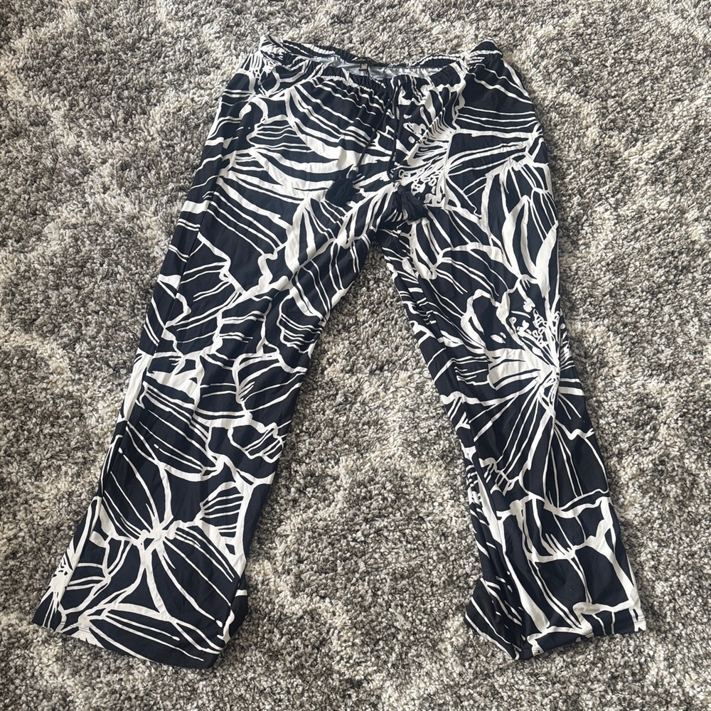 Melissa Paige Black and White Wide Leg Pants